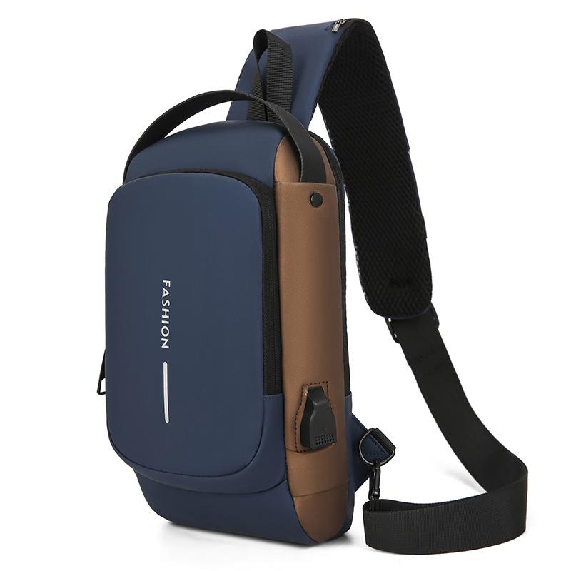 New combination lock, anti-theft chest bag, men s locomotive bag, outdoor waterproof shoulder messenger bag, usb charging chest bag.
New combination lock, anti-theft chest bag, men s locomotive bag, outdoor waterproof shoulder messenger bag, usb charging chest bag.