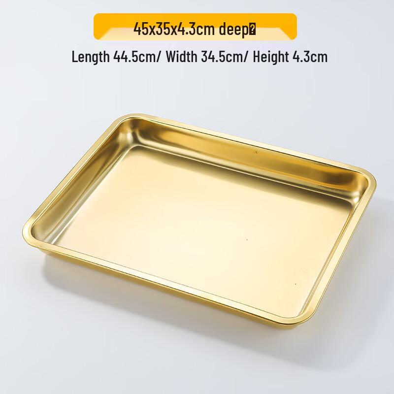 Abay Gold Stainless Steel Rectangular Deep Tray
Abay Gold Stainless Steel Rectangular Deep Tray