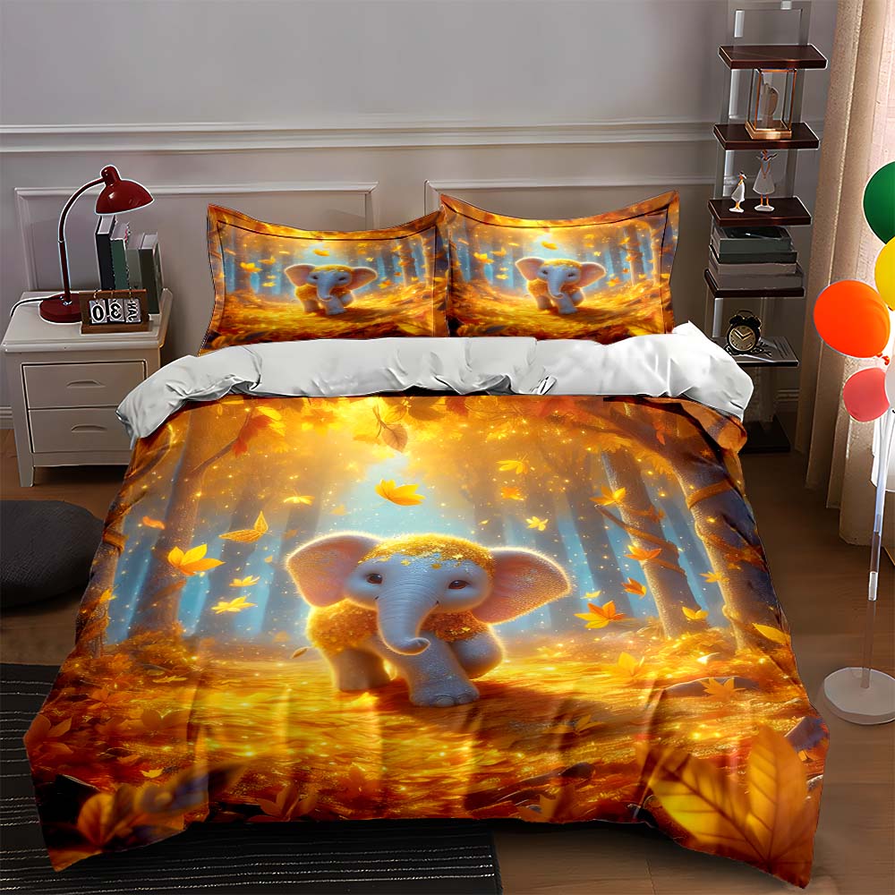 Golden autumn elephant Bedding Duvet cover sets Duvet covers Pillowcases gifts (1 * Duvet Cover 2 * Pillowcases, without duvet insert) 135x200cm
Golden autumn elephant Bedding Duvet cover sets Duvet covers Pillowcases gifts (1 * Duvet Cover 2 * Pillowcases, without duvet insert) 135x200cm