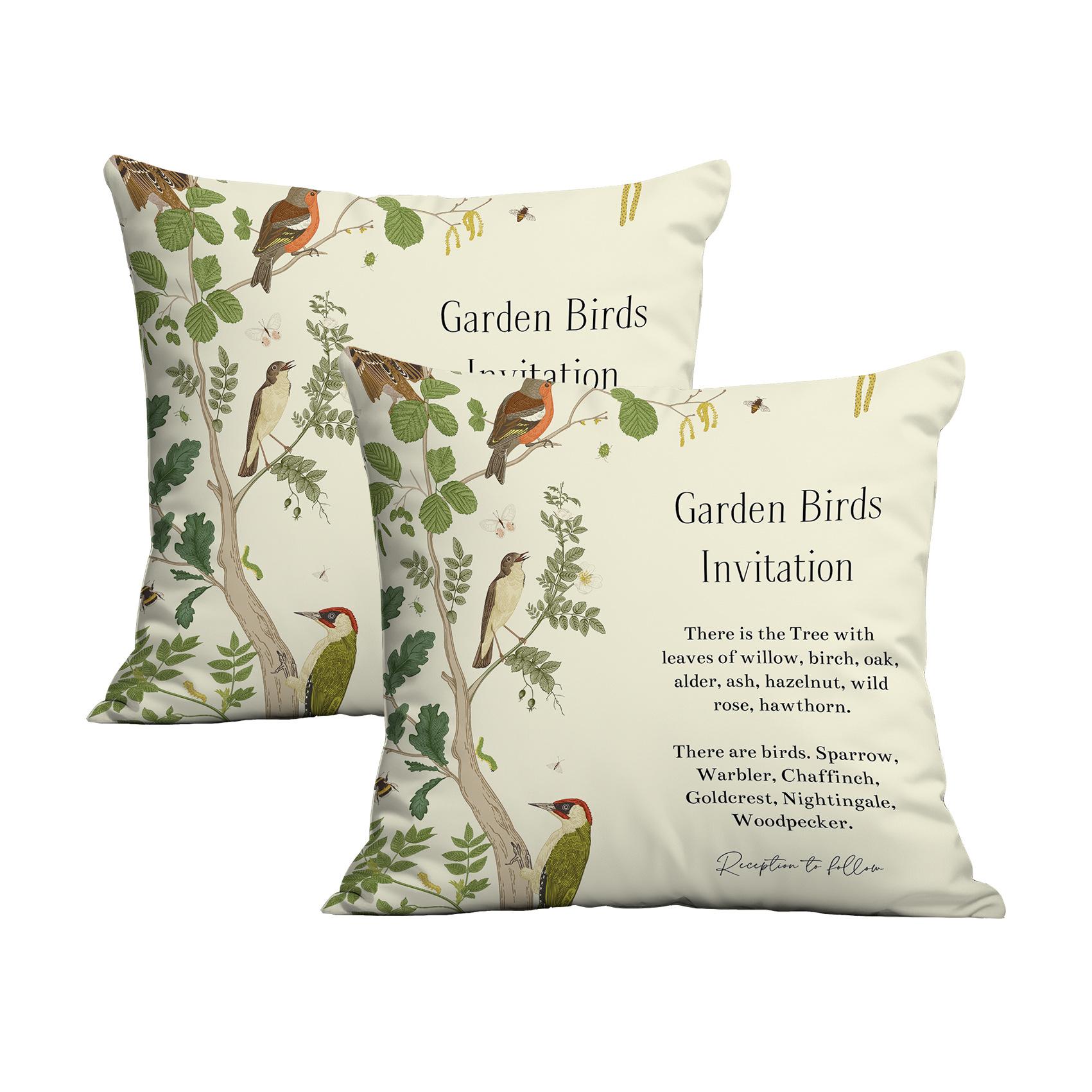New Plant Flowers and Bird Print Spring Pillowcase Home Cartoon Sofa Cushion Pillowcase Decoration 45 * 45Cm (2PCS)
New Plant Flowers and Bird Print Spring Pillowcase Home Cartoon Sofa Cushion Pillowcase Decoration 45 * 45Cm (2PCS)