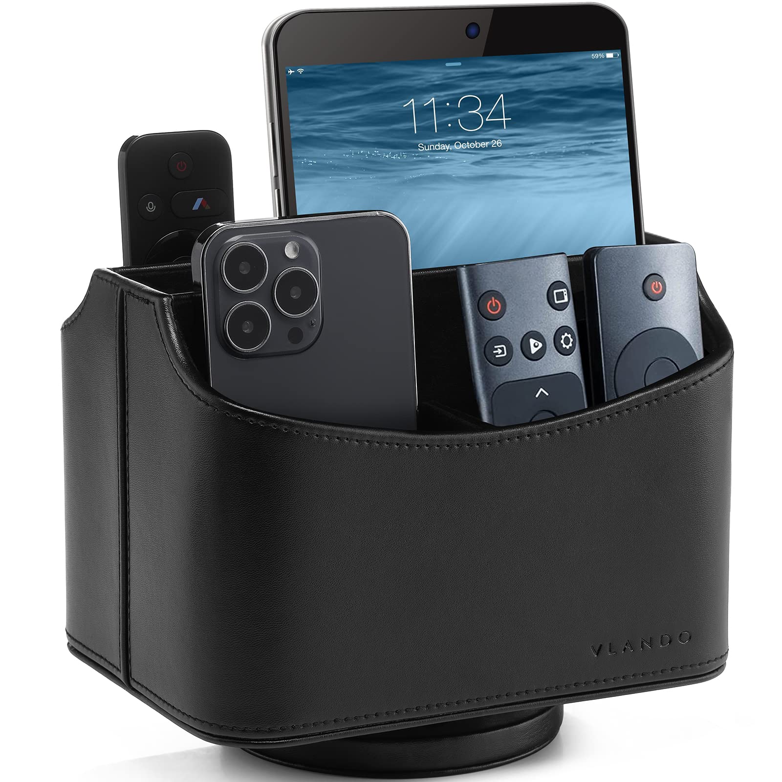 Vlando Вращающийся на пульте управления ПУ Пульт управления 5 Большой Маленький Органайзер для и Пульта Стильная Настольная Подставка для Гостиной и Черная Подставка, 360-градусный чёрный
Vlando Вращающийся на пульте управления ПУ Пульт управления 5 Большой Маленький Органайзер для и Пульта Стильная Настольная Подставка для Гостиной и Черная Подставка, 360-градусный чёрный