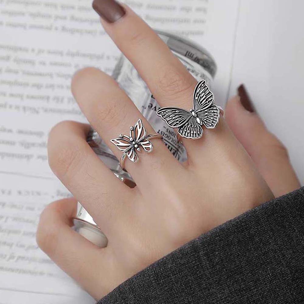 Vintage Personality Girls Sculpture Women Copper Fashion Jewelry Butterfly Rings Open Finger Ring
Vintage Personality Girls Sculpture Women Copper Fashion Jewelry Butterfly Rings Open Finger Ring