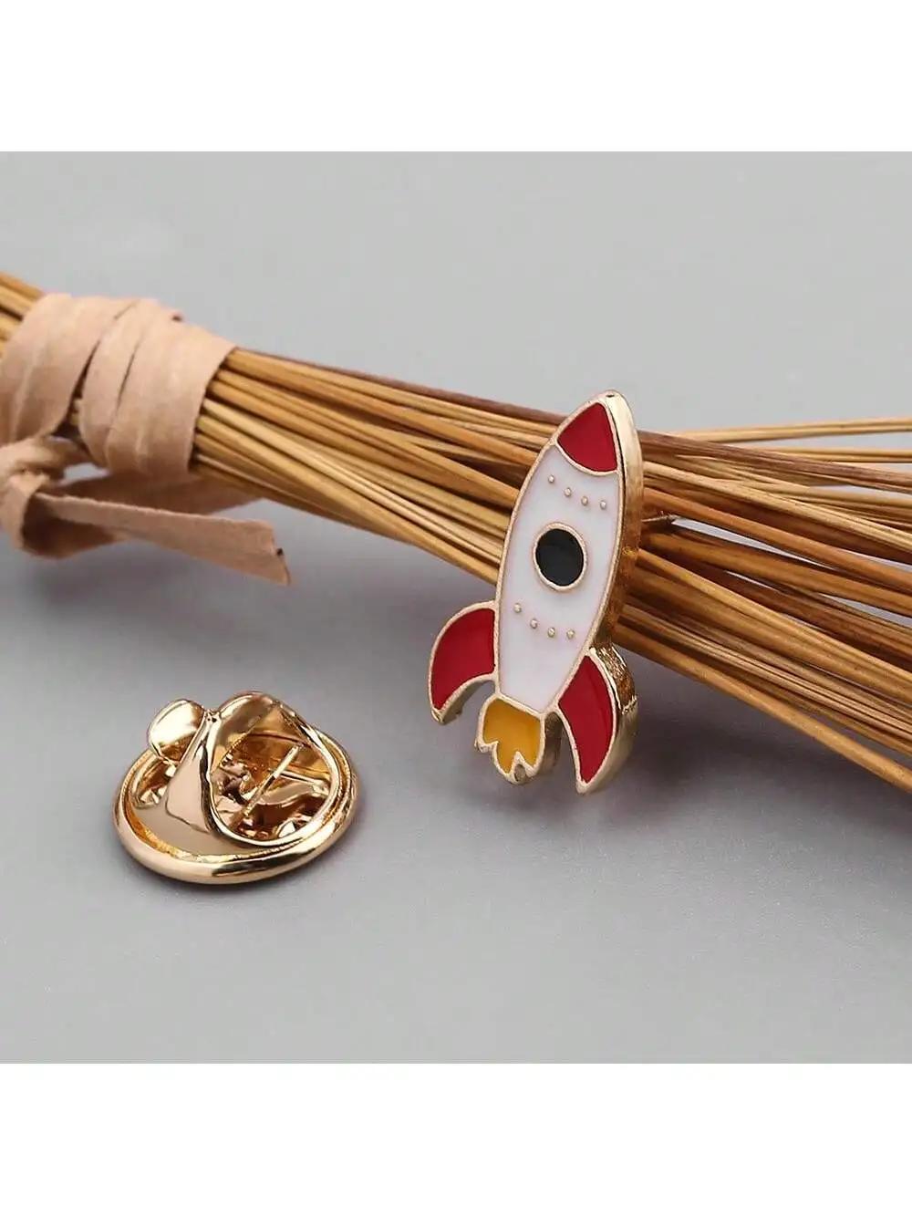 1PCS Creative Cartoon Rocket Enamel Pin - Fun Backpack & Clothing Accessory with Unique Oil Dripping Design
1PCS Creative Cartoon Rocket Enamel Pin - Fun Backpack & Clothing Accessory with Unique Oil Dripping Design