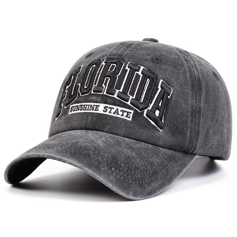 Unisex FLORIDA Letter Embroidery Wash Baseball Caps Spring and Autumn Outdoor Adjustable Casual Hats Sunscreen Hat Sports Cap темно-сірий колір
Unisex FLORIDA Letter Embroidery Wash Baseball Caps Spring and Autumn Outdoor Adjustable Casual Hats Sunscreen Hat Sports Cap темно-сірий колір