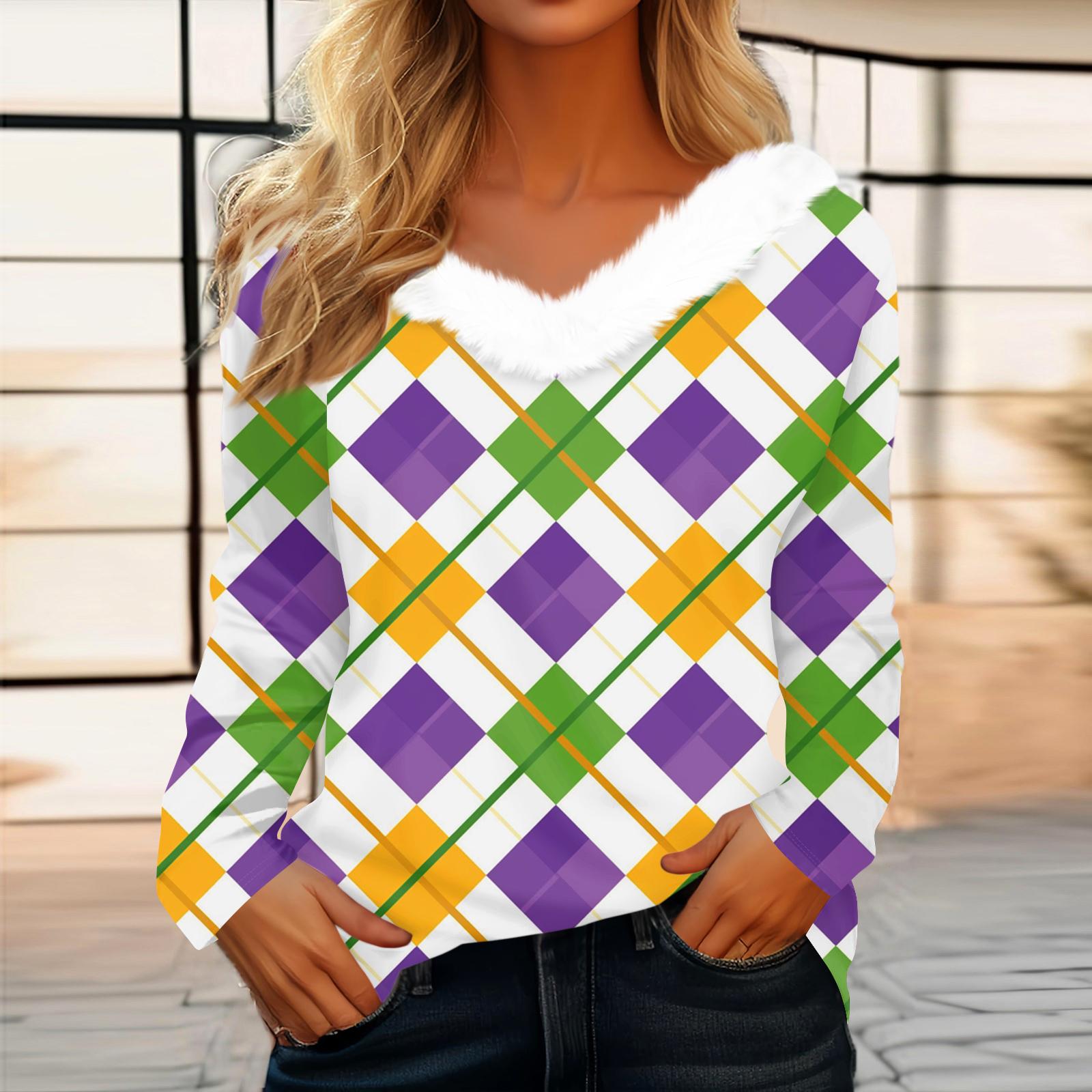 Women s Loose Casual Long Sleeved Printed Plush Collar V Neck Top, Long Sleeved Top XL
Women s Loose Casual Long Sleeved Printed Plush Collar V Neck Top, Long Sleeved Top XL