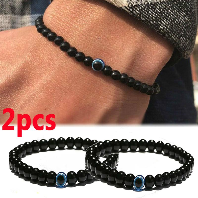 Turkish Evil Eyes Bracelet Black Natural Stone Beads Obsidian Men Braslet for Women Men Yoga Hand Jewelry Accessories 1/3Pcs
Turkish Evil Eyes Bracelet Black Natural Stone Beads Obsidian Men Braslet for Women Men Yoga Hand Jewelry Accessories 1/3Pcs