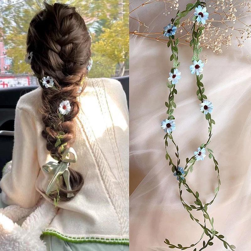 1PC Simulation Vine Hair Accessories Wreath Small Daisy Headdress Headband Wedding Flower Girl Mori Vine Streamer Braided Hair Band синий
1PC Simulation Vine Hair Accessories Wreath Small Daisy Headdress Headband Wedding Flower Girl Mori Vine Streamer Braided Hair Band синий