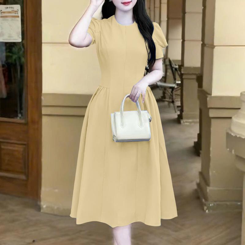 ZANZEA Женское повседневное однотонное платье с круглым вырезом и коротким рукавом 4XL абрикосовый
ZANZEA Женское повседневное однотонное платье с круглым вырезом и коротким рукавом 4XL абрикосовый