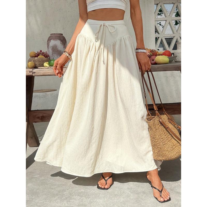 Women Summer Vacation Casual Skirt High-Waisted Flared Slimming Versatile Beach Long Skirt XL білий
Women Summer Vacation Casual Skirt High-Waisted Flared Slimming Versatile Beach Long Skirt XL білий