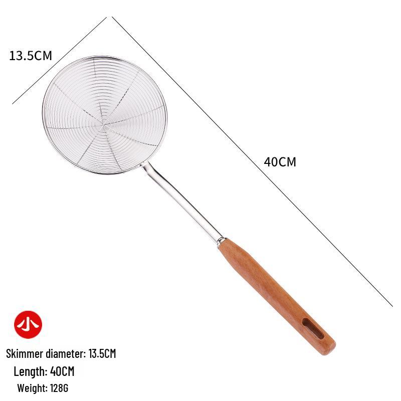 Retro Wooden Handle Stainless Steel Wire Strainer - Hot Pot, Oil Frying, Noodle Scooping, Mesh Ladle.
Retro Wooden Handle Stainless Steel Wire Strainer - Hot Pot, Oil Frying, Noodle Scooping, Mesh Ladle.