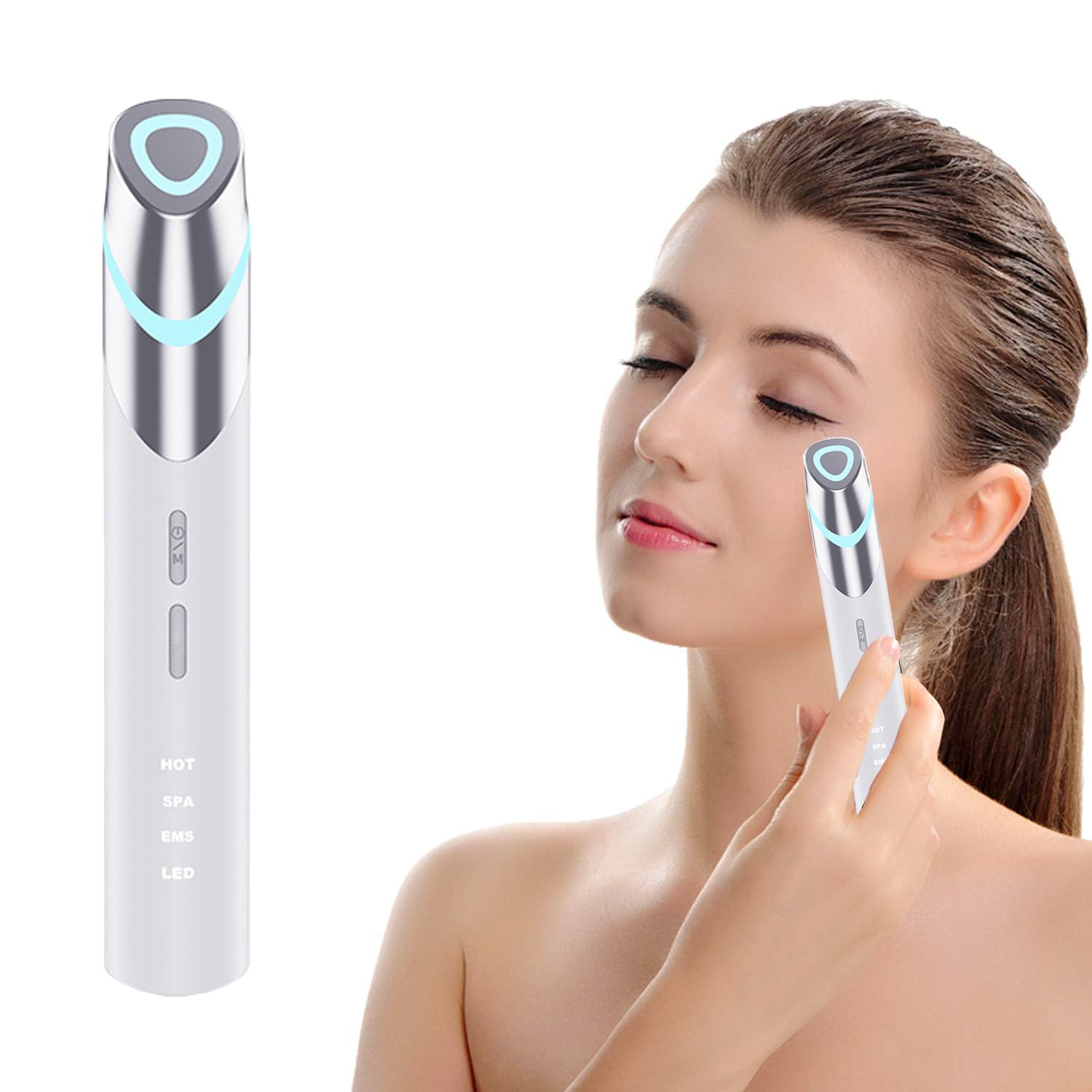 BOJNGEWIN Eye Beauty Massager with and Ultrasonic Vibration for Home Use USB White Perfect for Birthday Day Gift Heat, EMS, - Lightweight,
BOJNGEWIN Eye Beauty Massager with and Ultrasonic Vibration for Home Use USB White Perfect for Birthday Day Gift Heat, EMS, - Lightweight,