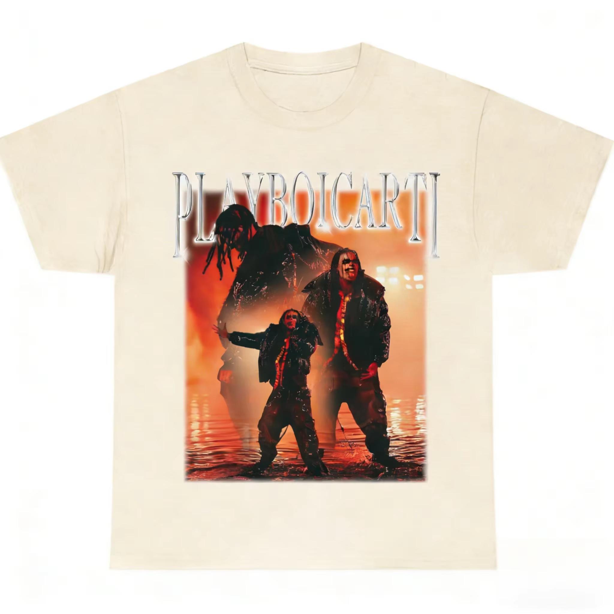 Playboi Carti Tour album graphics 100Cotton shirt unisex Y2k Retro hiphop Style 2026 Summer Mens Short sleeve Tshirt fan gift 4XL
Playboi Carti Tour album graphics 100Cotton shirt unisex Y2k Retro hiphop Style 2026 Summer Mens Short sleeve Tshirt fan gift 4XL