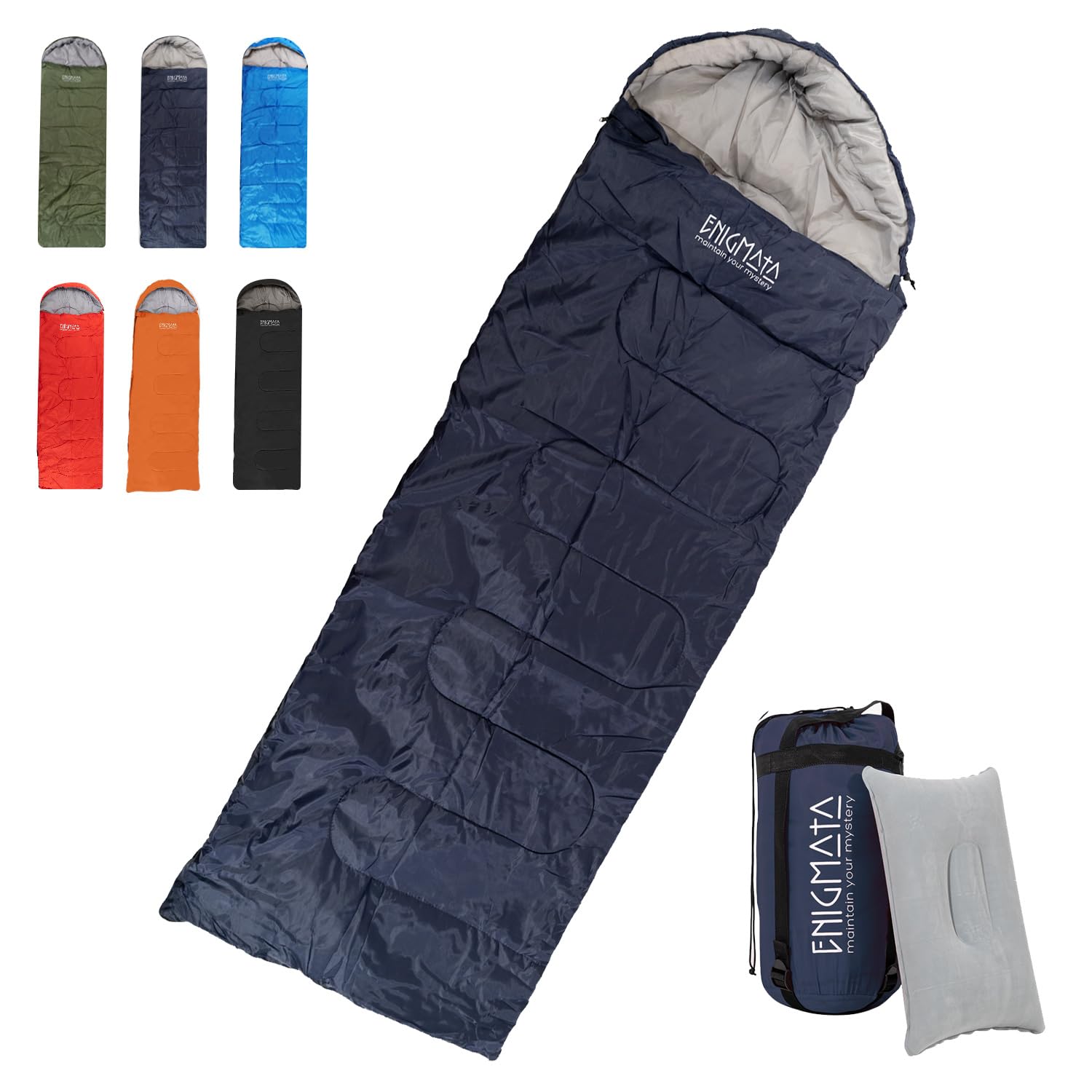 ENIGMATA Waterproof Sleeping Bag for Outdoor and All Car and Emergency Includes Storage Bag and Navy Envelope-Style Activities, Spring, Summer, Fall,
ENIGMATA Waterproof Sleeping Bag for Outdoor and All Car and Emergency Includes Storage Bag and Navy Envelope-Style Activities, Spring, Summer, Fall,