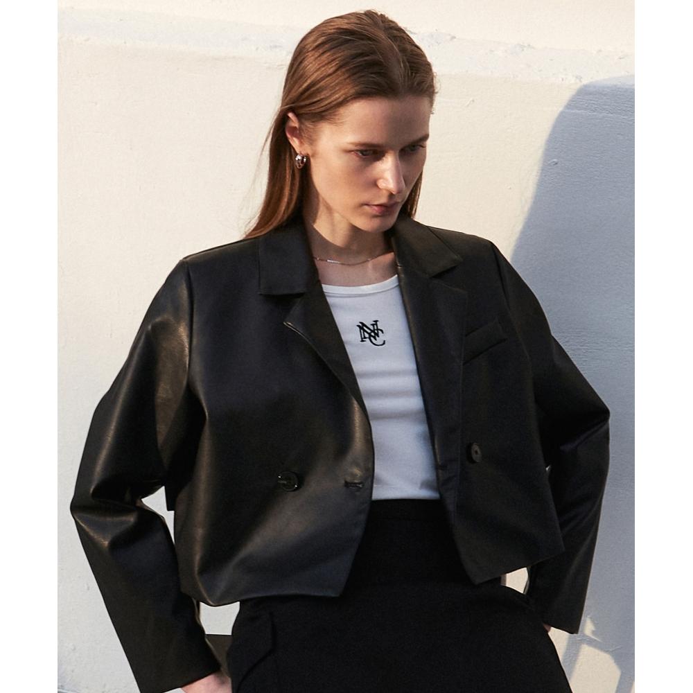 КУРТКА NICKNICOLE VEGAN DOUBLE CROP ЧЕРНАЯ 
КУРТКА NICKNICOLE VEGAN DOUBLE CROP ЧЕРНАЯ