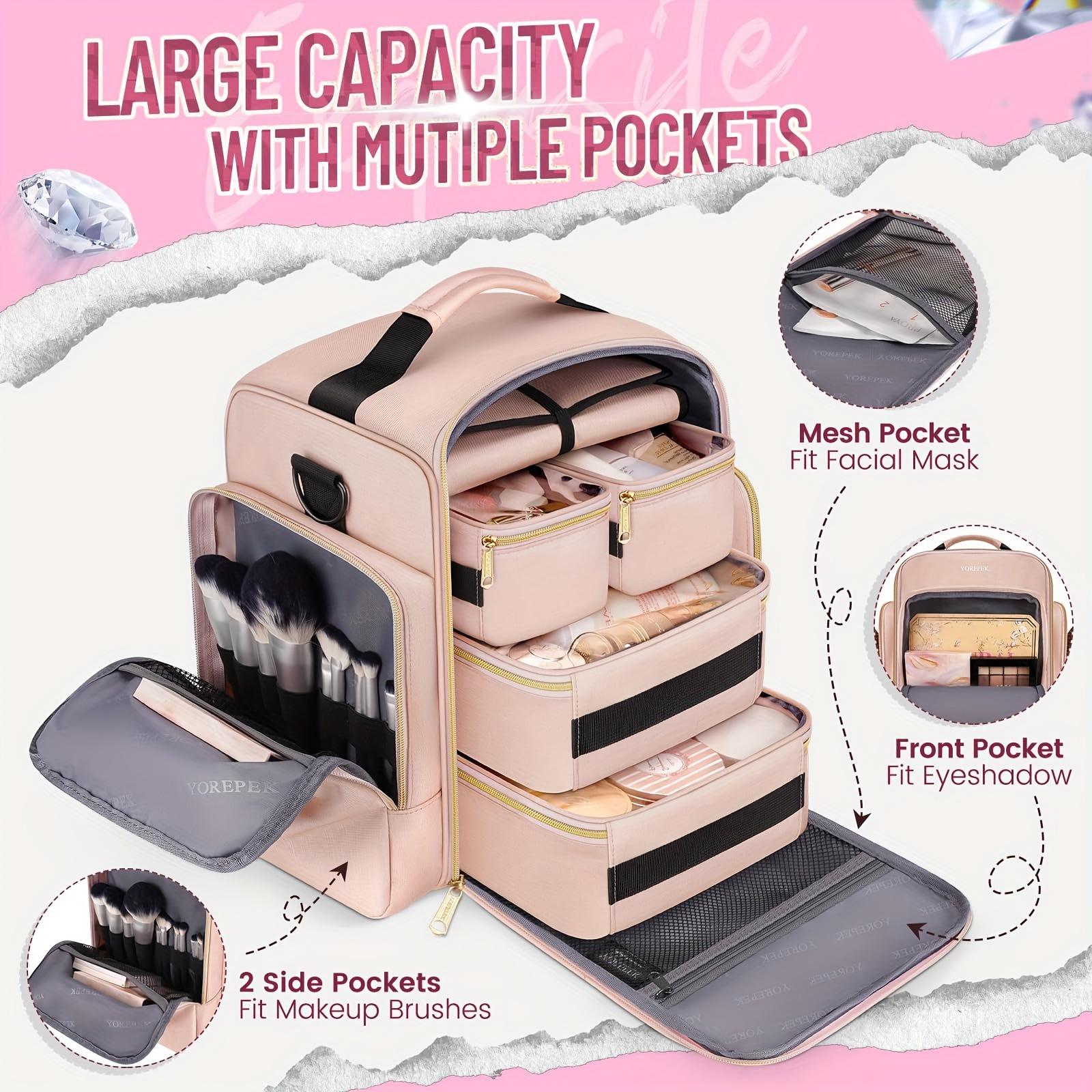 All-in-One Pink Makeup Organizer with 4 Removable Cases & Jewelry Roll. Multi-pocket,Portable Travel Cosmetic Bag. No Fragrance. розовый
All-in-One Pink Makeup Organizer with 4 Removable Cases & Jewelry Roll. Multi-pocket,Portable Travel Cosmetic Bag. No Fragrance. розовый