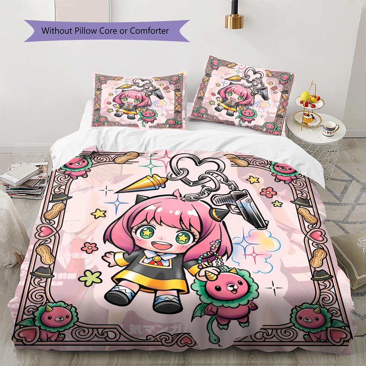 Anya Forger Pattern Bedding Quilt Set Quilt Cover Pillowcase Home Decoration Birthday Gift (1 * duvet cover + 2 * pillowcase, without core) 135x200cm
Anya Forger Pattern Bedding Quilt Set Quilt Cover Pillowcase Home Decoration Birthday Gift (1 * duvet cover + 2 * pillowcase, without core) 135x200cm