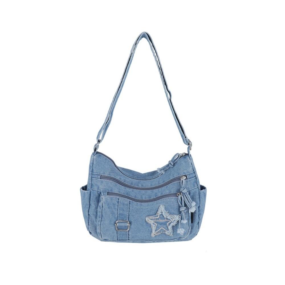 Versatile Durable Jean Shoulder Purse Large-Capacity Multi-Pocket Crossbody Bag Adjustable Strap Travel Bag Daily Commuting
Versatile Durable Jean Shoulder Purse Large-Capacity Multi-Pocket Crossbody Bag Adjustable Strap Travel Bag Daily Commuting