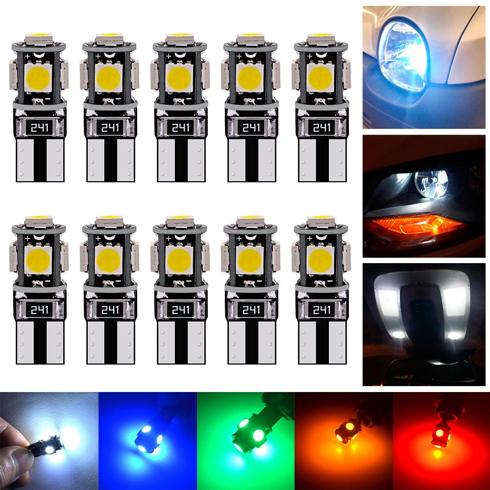 10X T10 Canbus Белый, Синий, Красный, 5Smd Автомобильный номерной знак W5W 194 168 Ошибка Лампы Клин Светодиодная лампа парковки Фонарь багажника Указатель поворота
10X T10 Canbus Белый, Синий, Красный, 5Smd Автомобильный номерной знак W5W 194 168 Ошибка Лампы Клин Светодиодная лампа парковки Фонарь багажника Указатель поворота