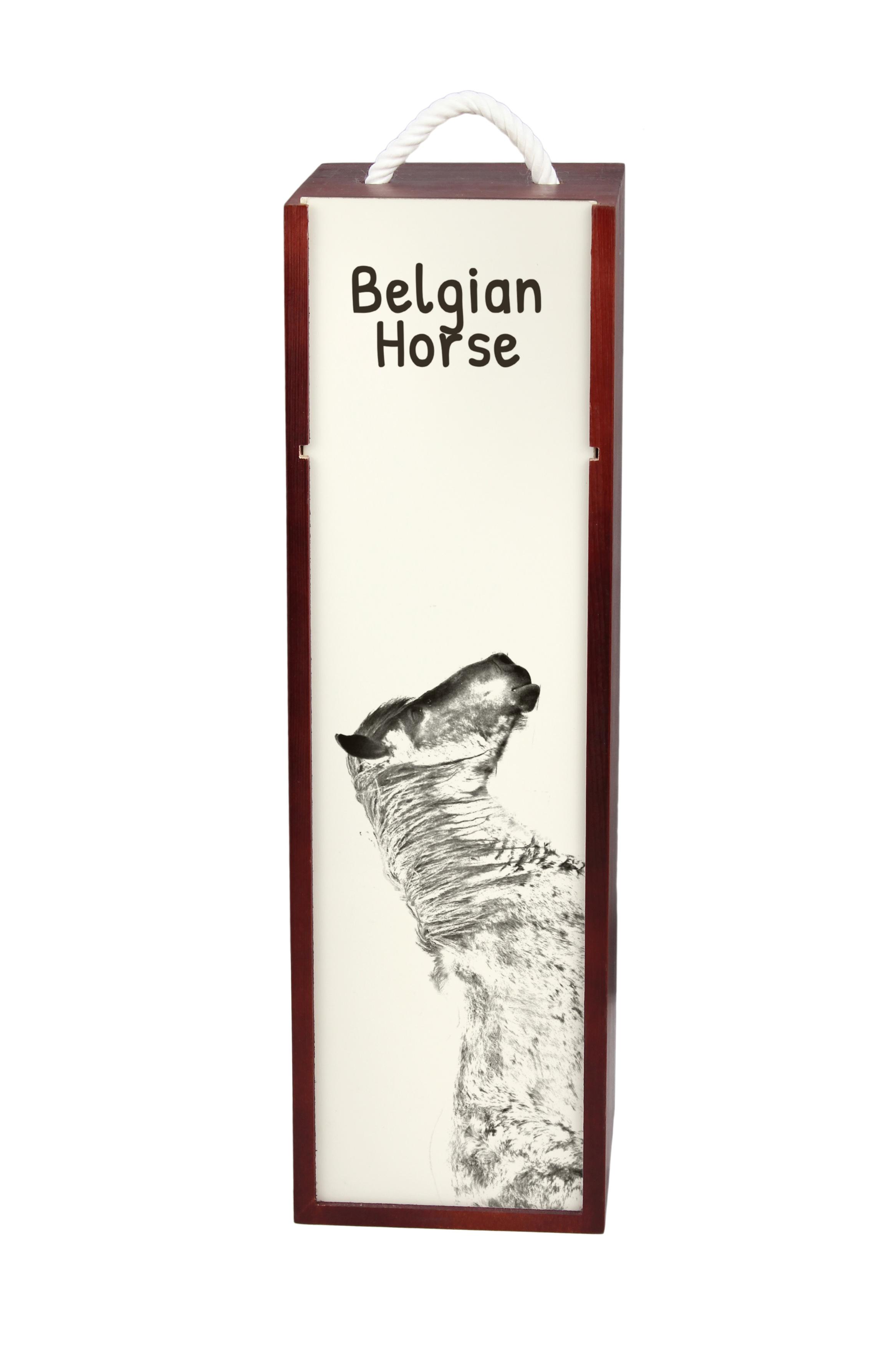 Belgian Horse - wine box with a horse, alcohol box with graphics, personalized gift box from the Art-Dog brand коричневий
Belgian Horse - wine box with a horse, alcohol box with graphics, personalized gift box from the Art-Dog brand коричневий