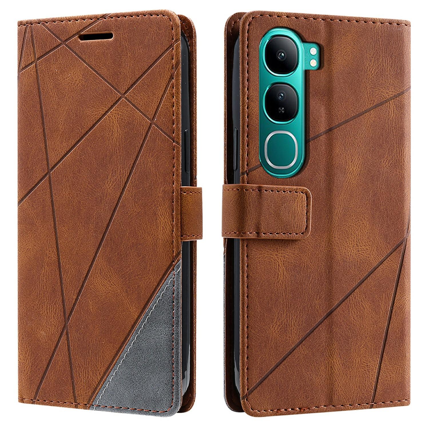 Phone Case For vivo Y300 5G/V40 Lite (Indonesia) 4G/5G Imprinted Lines PU Leather Splicing Wallet Cover Brown
Phone Case For vivo Y300 5G/V40 Lite (Indonesia) 4G/5G Imprinted Lines PU Leather Splicing Wallet Cover Brown