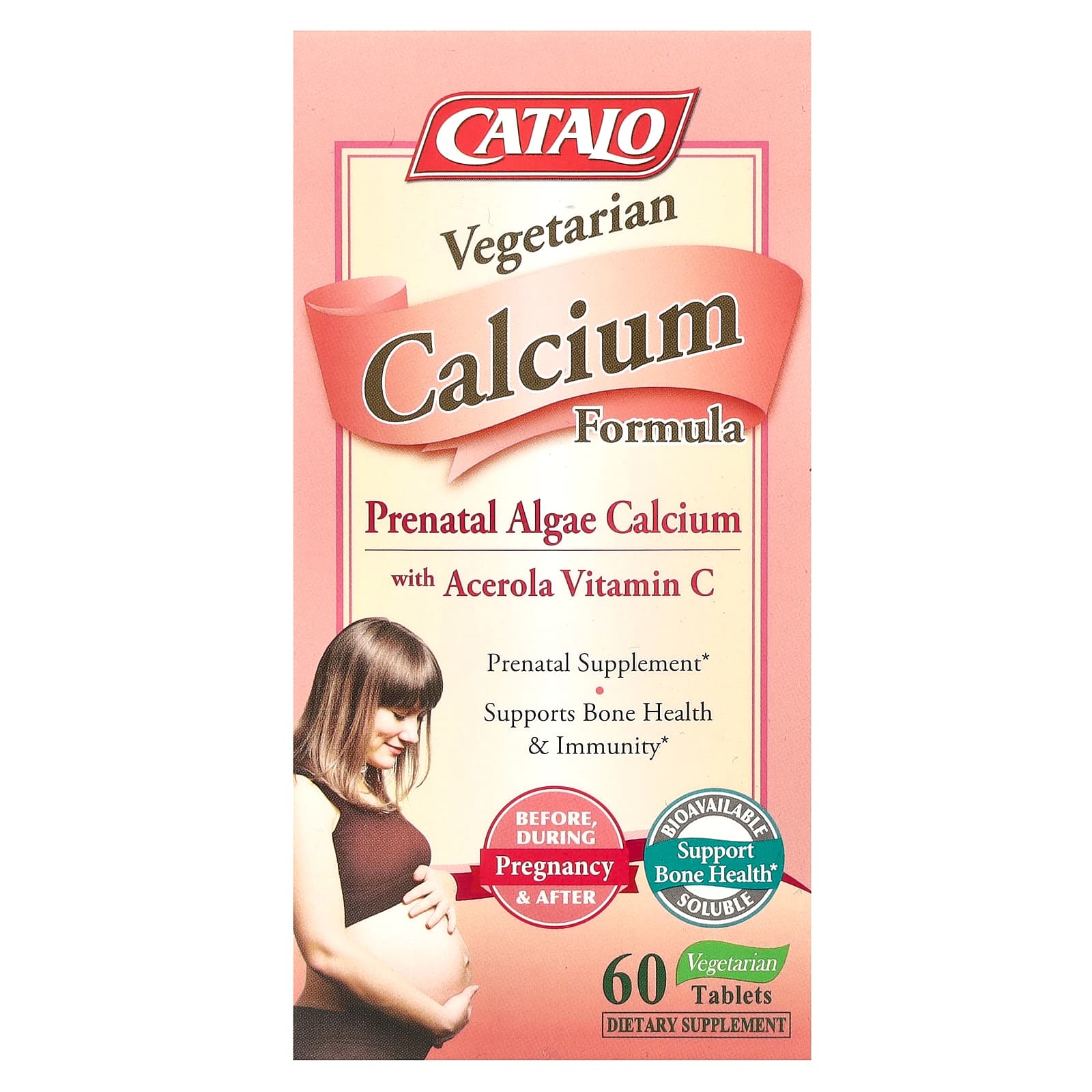 CATALO, veggie calcium formula, seaweed calcium for pregnant women, contains acerola vitamin C, 60 veggie tablets 
CATALO, veggie calcium formula, seaweed calcium for pregnant women, contains acerola vitamin C, 60 veggie tablets
