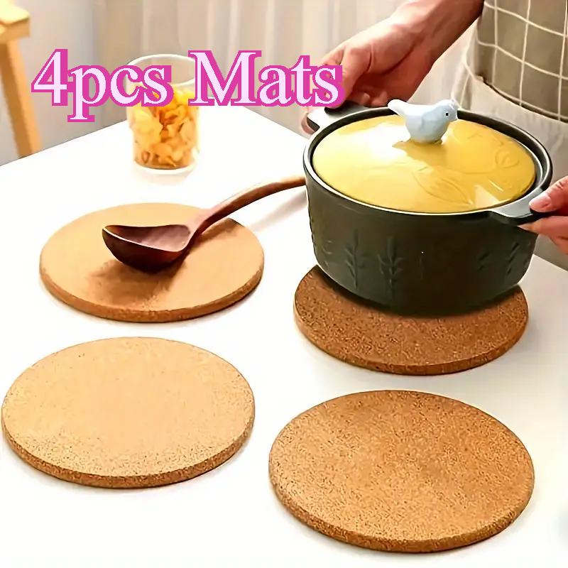 4pcs Cork Pot Mat Heat Resistant Round Pans Holder Bowl Placemats Worktop Saver Mat Cup Coasters Tableware for Kitchen Gadget 15x15cm
4pcs Cork Pot Mat Heat Resistant Round Pans Holder Bowl Placemats Worktop Saver Mat Cup Coasters Tableware for Kitchen Gadget 15x15cm