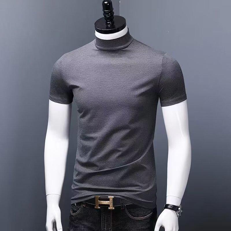 Мужская футболка облегающего кроя с воротником-стойкой и короткими рукавами - Летняя мода 2024 M темно-серого
Мужская футболка облегающего кроя с воротником-стойкой и короткими рукавами - Летняя мода 2024 M темно-серого