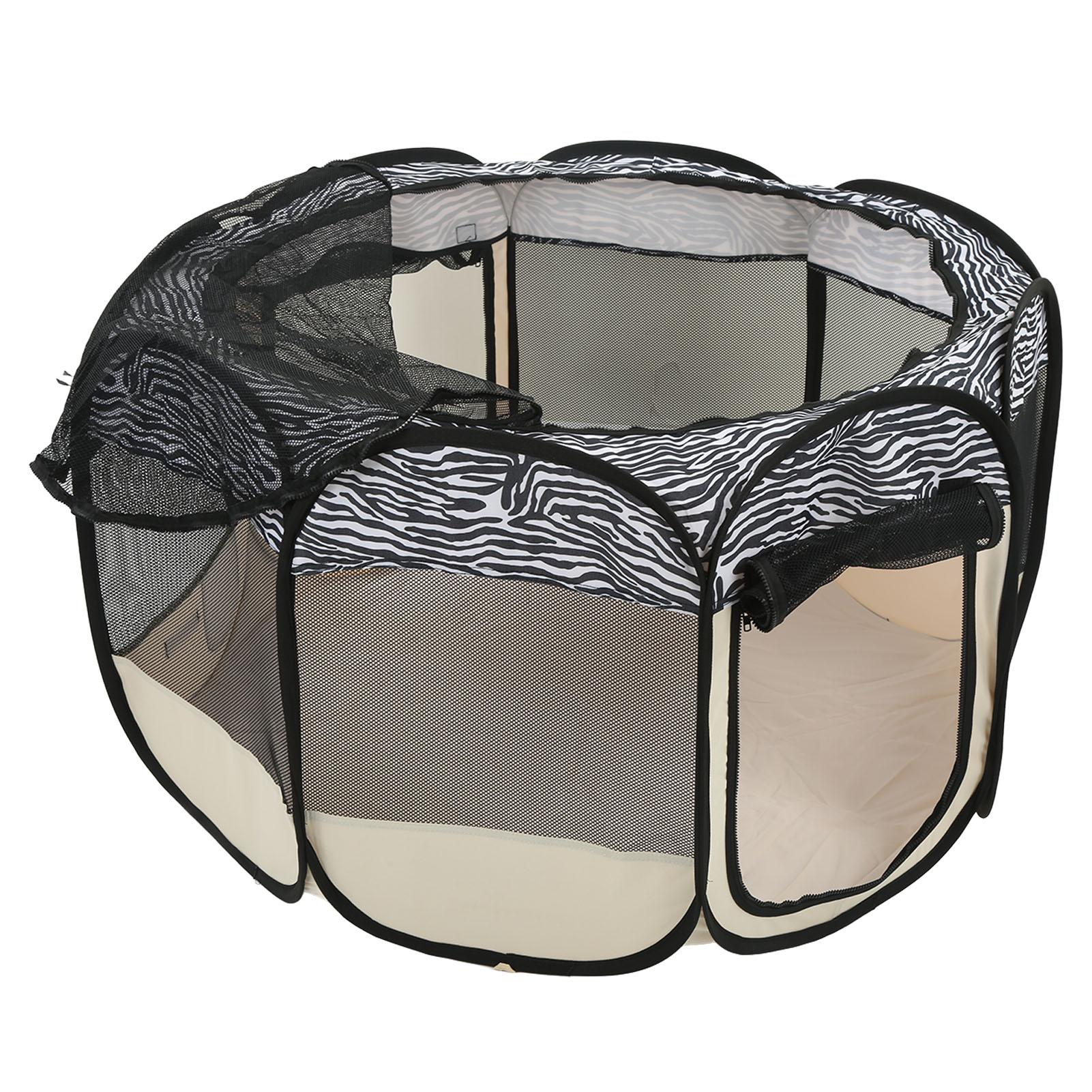 Pet Playpen Foldable Oxford Cloth Zebra Stripe Scratch Resistance Portable Dog Playpen for Small Dog Cat Rabbit Chicks
Pet Playpen Foldable Oxford Cloth Zebra Stripe Scratch Resistance Portable Dog Playpen for Small Dog Cat Rabbit Chicks