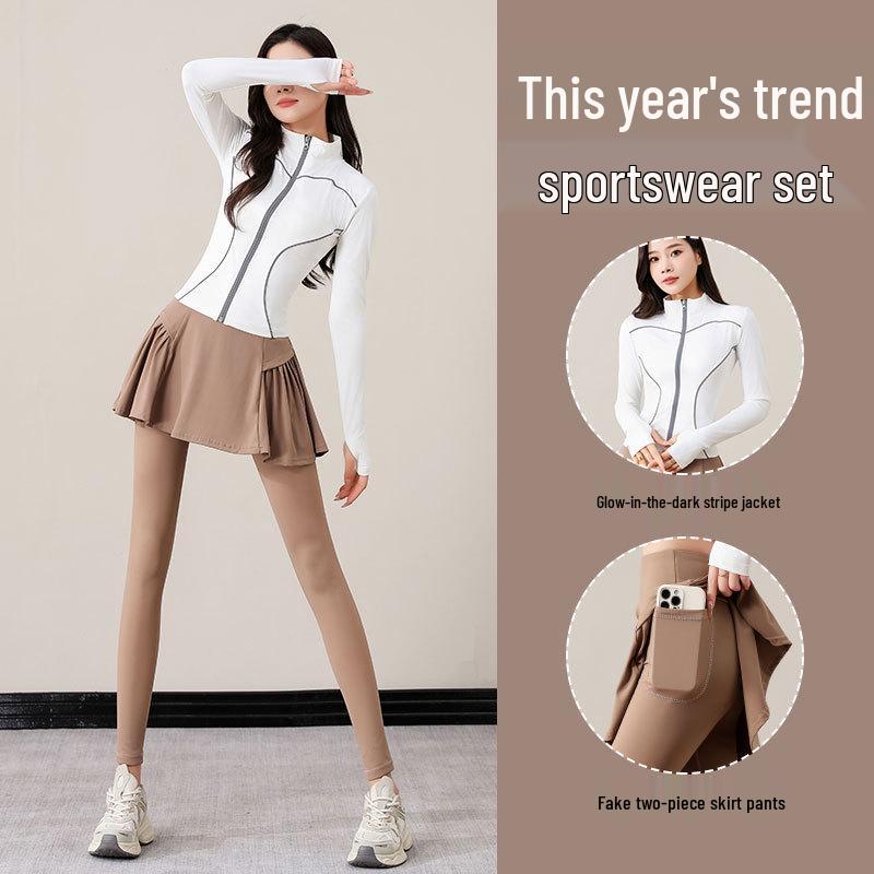 Women s Autumn/Winter Tennis & Running Sport Set - 2024 High-End Yoga Suit with Badminton Skirt and Fitness Pants Small
Women s Autumn/Winter Tennis & Running Sport Set - 2024 High-End Yoga Suit with Badminton Skirt and Fitness Pants Small