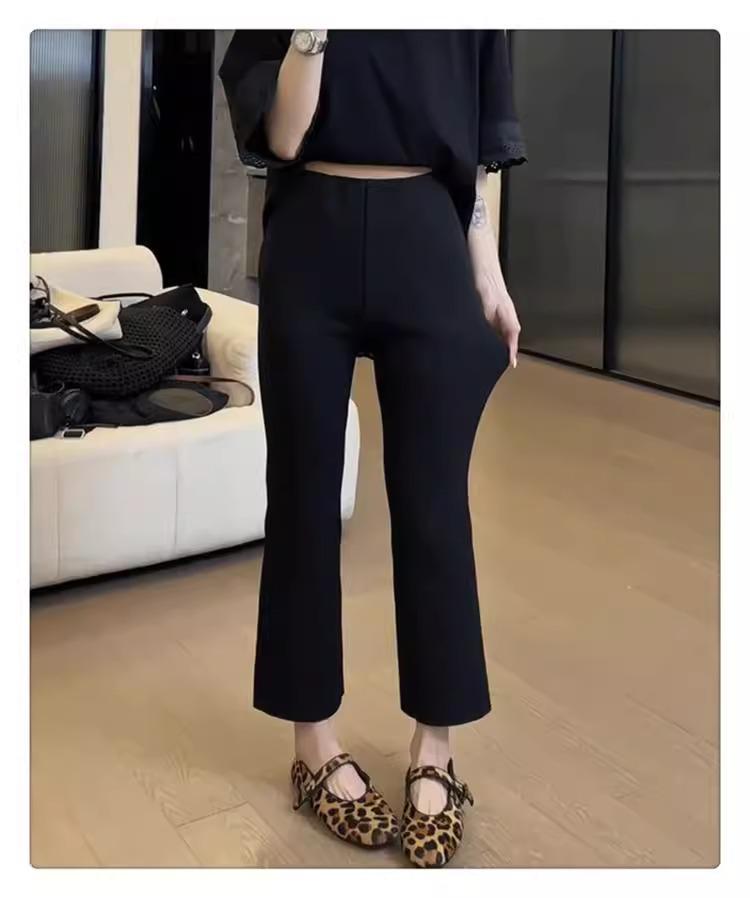 2026 Autumn Black Micro-Flare Cropped Plus Size High Waist Elastic Stretch Trousers M чёрный
2026 Autumn Black Micro-Flare Cropped Plus Size High Waist Elastic Stretch Trousers M чёрный