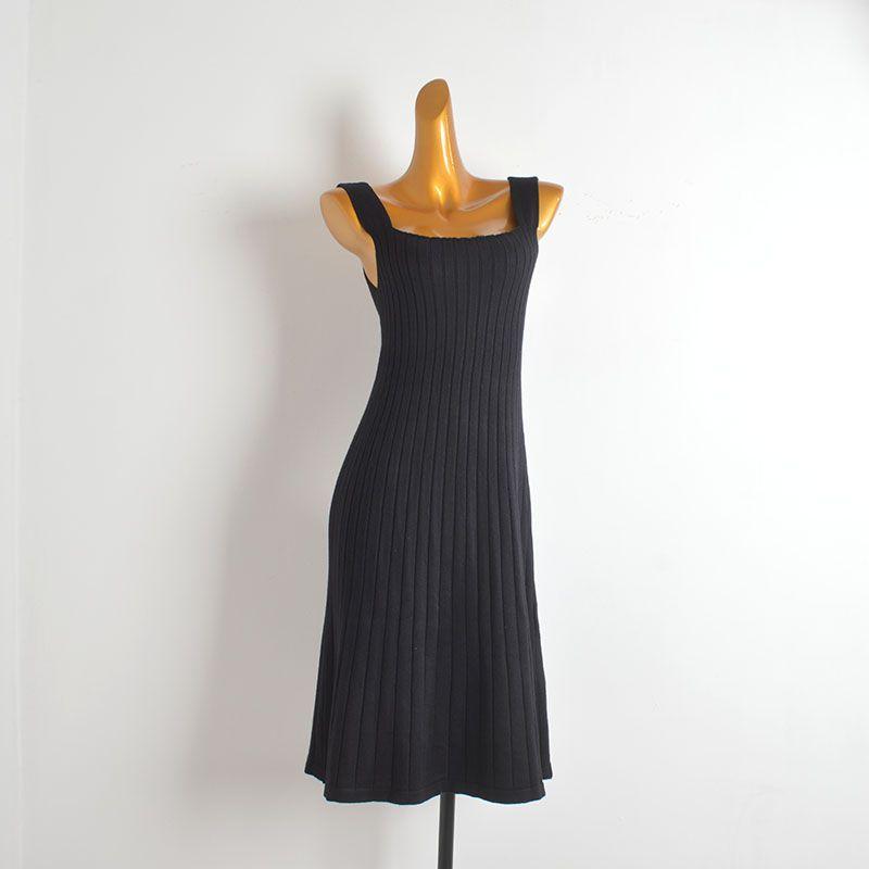 Solid Simple Sleeveless Knitted Cami One piece Dress Women clothing Early Autumn New Waist Hugging Slimming Sheath A- line Skirt Black One size
Solid Simple Sleeveless Knitted Cami One piece Dress Women clothing Early Autumn New Waist Hugging Slimming Sheath A- line Skirt Black One size