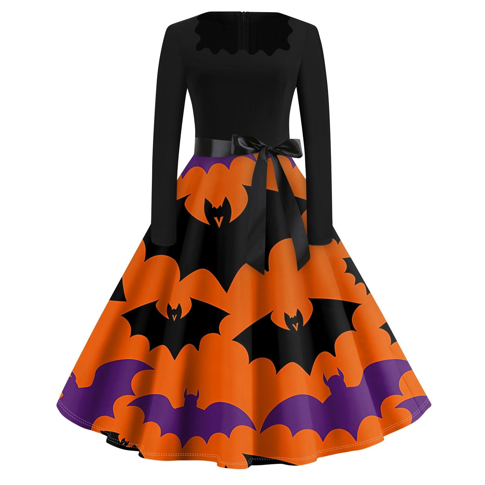 Платье с расклешенным принтом на Хэллоуин для женщин, платье с длинным рукавом, полые вечерние повседневные платья XL шафрановый
Платье с расклешенным принтом на Хэллоуин для женщин, платье с длинным рукавом, полые вечерние повседневные платья XL шафрановый