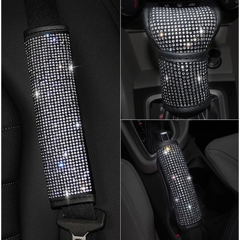 Bling Bling Rhinestones Crystal Car Handbrake Cover Gear Shift Cover Cover Seat Remen Cover Pad Car Accessories Interior Woman
Bling Bling Rhinestones Crystal Car Handbrake Cover Gear Shift Cover Cover Seat Remen Cover Pad Car Accessories Interior Woman