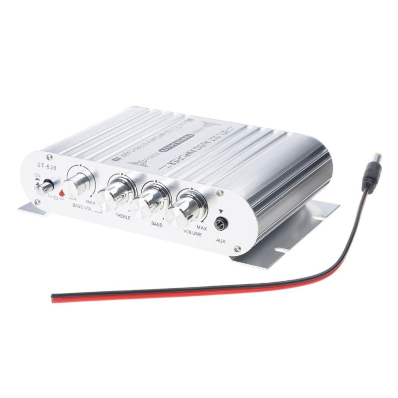 ST838 Bluetooth-compatible Amplifier HiFi Sound Adjustable Bass Treble For Home Car System Aluminum Metal Design серебряный
ST838 Bluetooth-compatible Amplifier HiFi Sound Adjustable Bass Treble For Home Car System Aluminum Metal Design серебряный