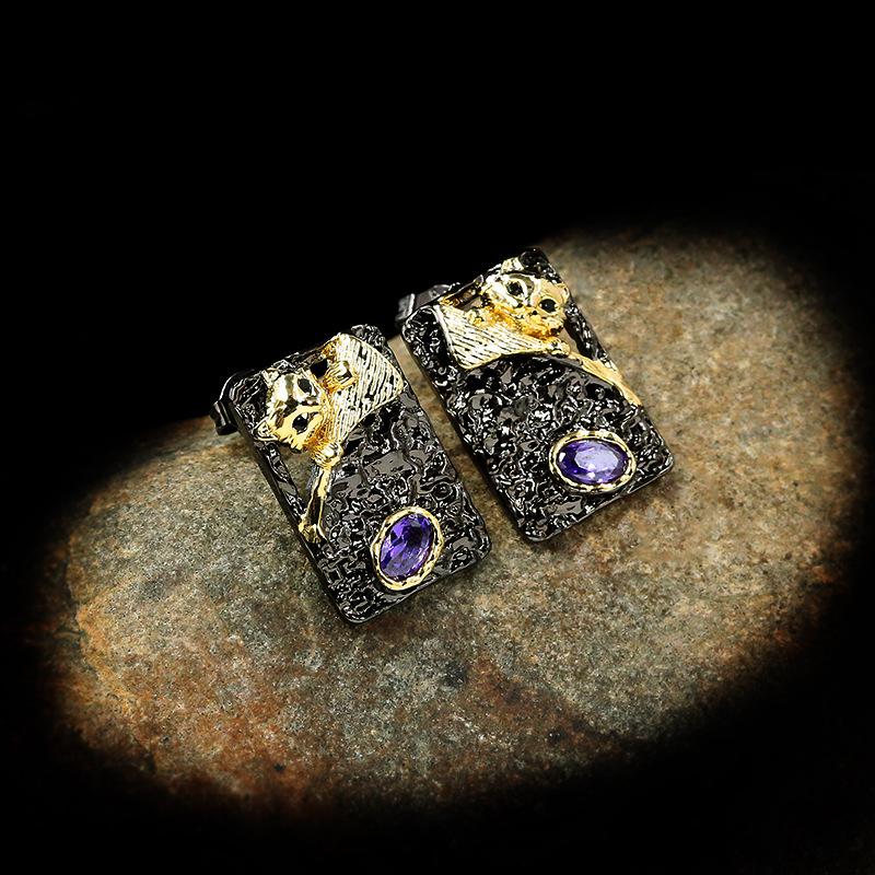 Newest Cute Cat Earrings Sweet Girl Heart Pet Purple Zircon Earrings For Women Anniversary Party Jewelry
Newest Cute Cat Earrings Sweet Girl Heart Pet Purple Zircon Earrings For Women Anniversary Party Jewelry