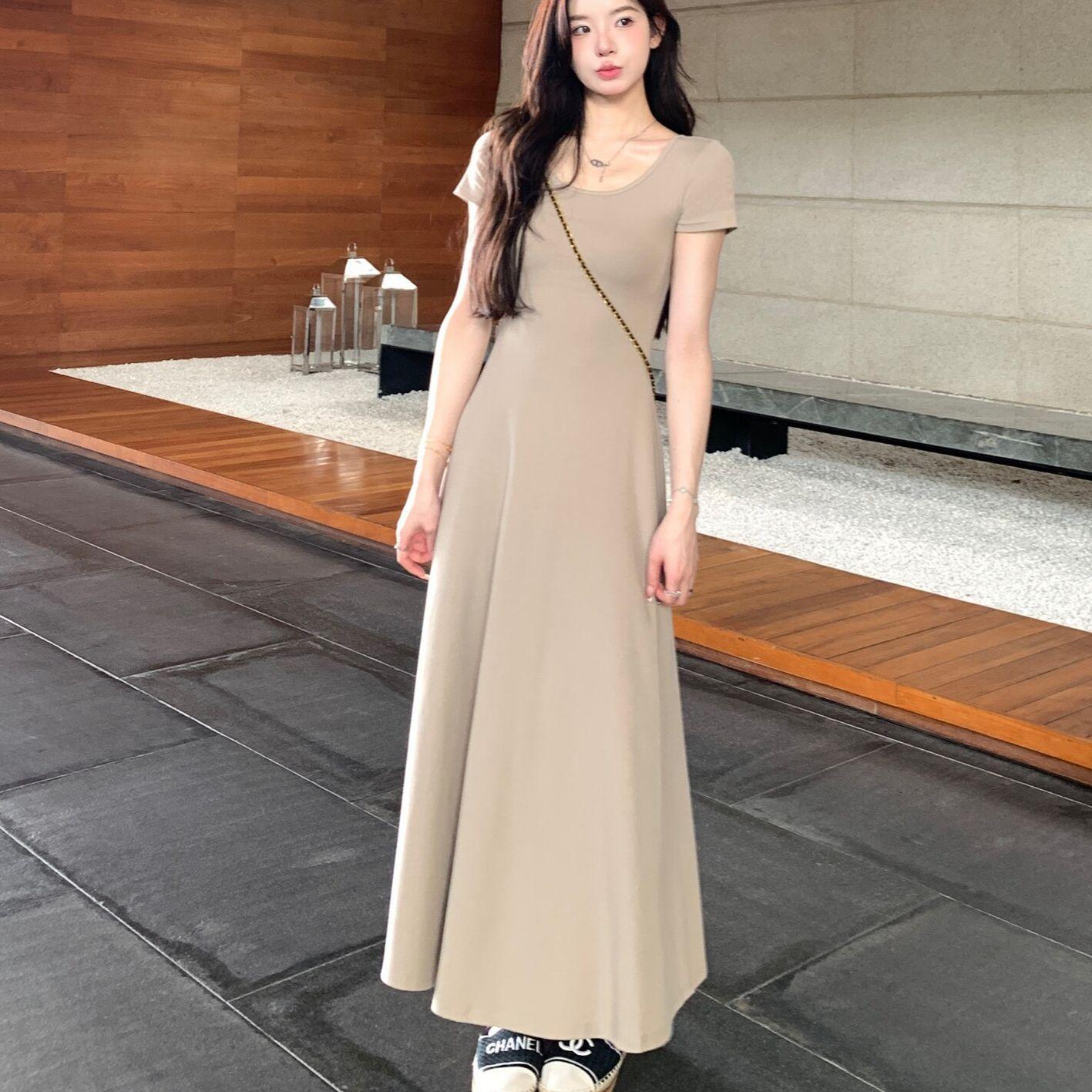 French simple temperament long dress dress women wear in early summer, unique and beautiful slim dress 3XL хакі
French simple temperament long dress dress women wear in early summer, unique and beautiful slim dress 3XL хакі