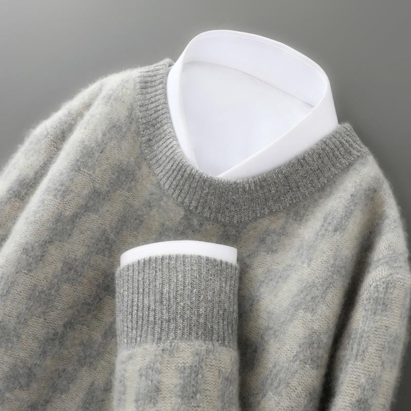 Men s Color Block Wool Sweater - Autumn/Winter, Loose Fit, Round Neck, Casual Business Style. Extra Large
Men s Color Block Wool Sweater - Autumn/Winter, Loose Fit, Round Neck, Casual Business Style. Extra Large