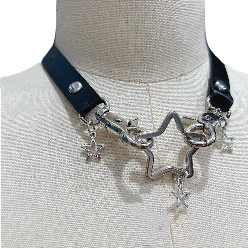 Hip Hop Rock Silver Color Hollow Pentagram Choker Necklaces For Women Girls Goth Punk Pu Leather Collar Necklaces Party Jewelry
Hip Hop Rock Silver Color Hollow Pentagram Choker Necklaces For Women Girls Goth Punk Pu Leather Collar Necklaces Party Jewelry