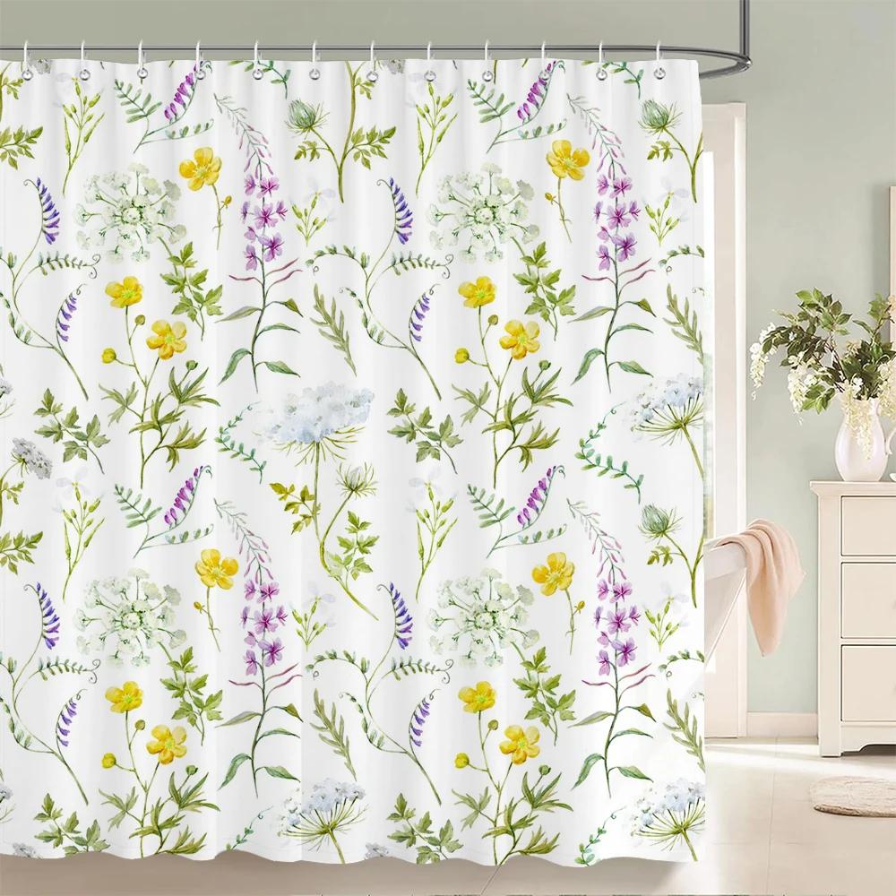Fresh Green Plant Flowers Leaves Shower Curtain Bathroom Curtains Waterproof Polyeste Fabric Bathtub Decor With Hooks 180X180Cm W60H190(CM)-1 Pcs
Fresh Green Plant Flowers Leaves Shower Curtain Bathroom Curtains Waterproof Polyeste Fabric Bathtub Decor With Hooks 180X180Cm W60H190(CM)-1 Pcs
