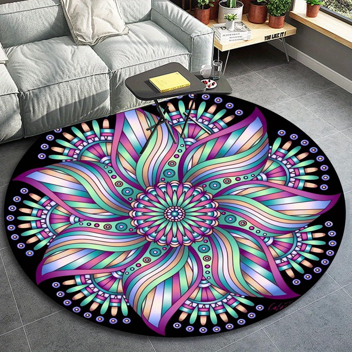 1pc Colorful Mandala Flower Pattern Round Floor Mat, Non-slip for Living Room Bedroom Chair Carpets Home Decor Gifts, Home Decor Room Decor 80cm by 80cm
1pc Colorful Mandala Flower Pattern Round Floor Mat, Non-slip for Living Room Bedroom Chair Carpets Home Decor Gifts, Home Decor Room Decor 80cm by 80cm