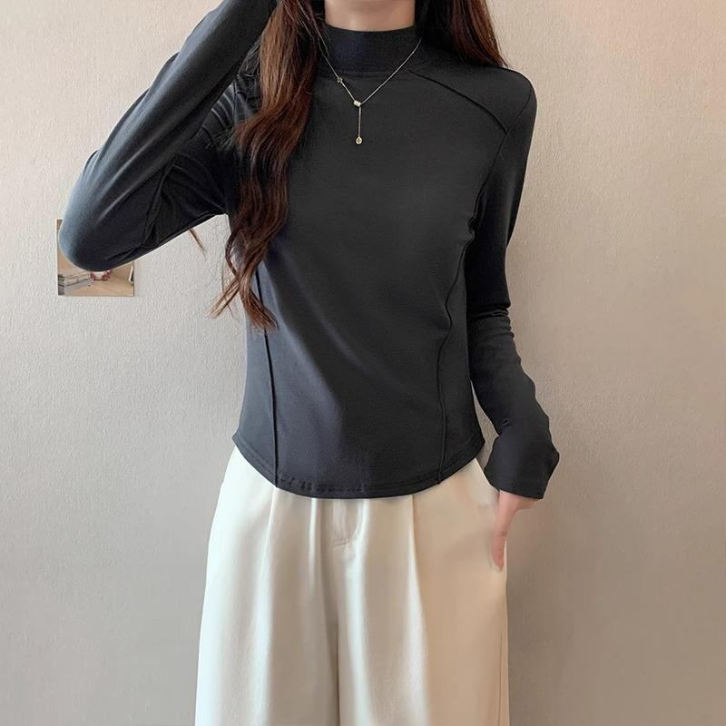 Бархатная футболка с длинным рукавом, полувысоким воротником, утолщенная, для осени и зимы, с изогнутым подолом, с талией «елочкой» и топом-основой XL
Бархатная футболка с длинным рукавом, полувысоким воротником, утолщенная, для осени и зимы, с изогнутым подолом, с талией «елочкой» и топом-основой XL