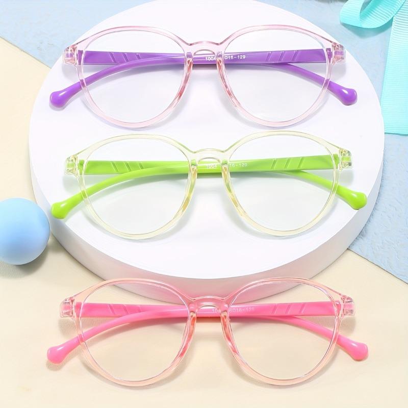 3pcs Cute and Colorful Super Light Round Glasses for Boys and Girls, Casual Classic Blue Light Blocking Glasses
3pcs Cute and Colorful Super Light Round Glasses for Boys and Girls, Casual Classic Blue Light Blocking Glasses