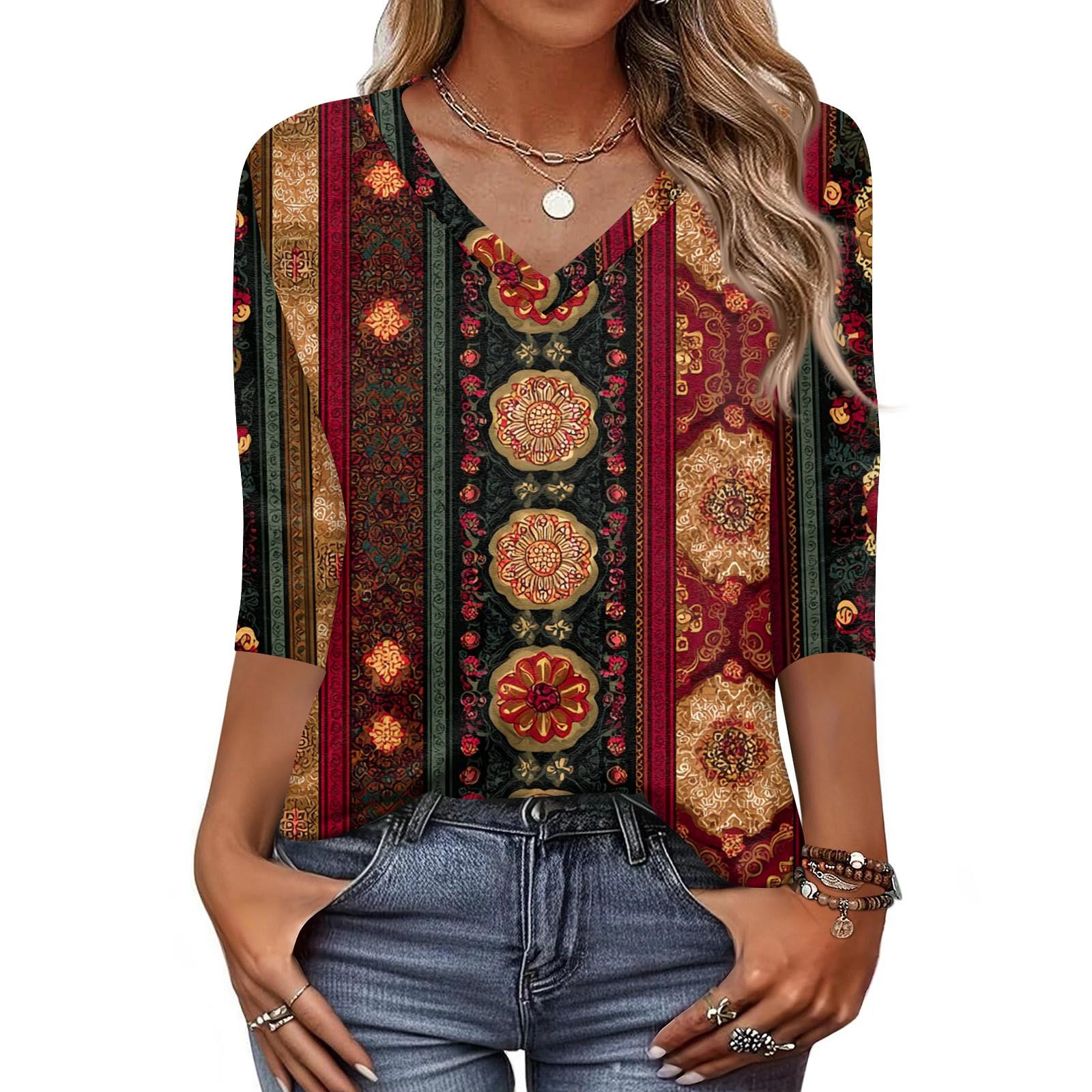 Женская футболка с принтом, рукав 3/4, повседневная мода на выходные, базовый топ с V-образным вырезом XL красный
Женская футболка с принтом, рукав 3/4, повседневная мода на выходные, базовый топ с V-образным вырезом XL красный