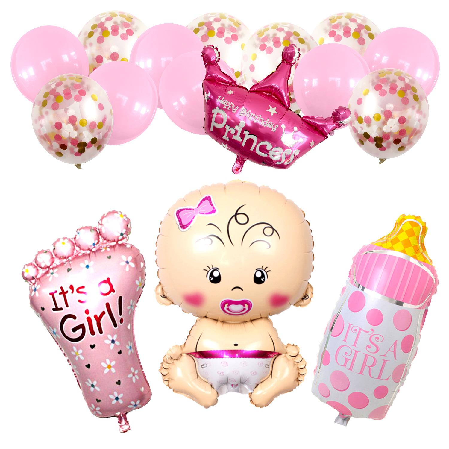 Baby Baby Baby Full Moon Aluminum Film Balloon Package Baby Shower Party Supplies 16-piece set of crown baby girl package
Baby Baby Baby Full Moon Aluminum Film Balloon Package Baby Shower Party Supplies 16-piece set of crown baby girl package
