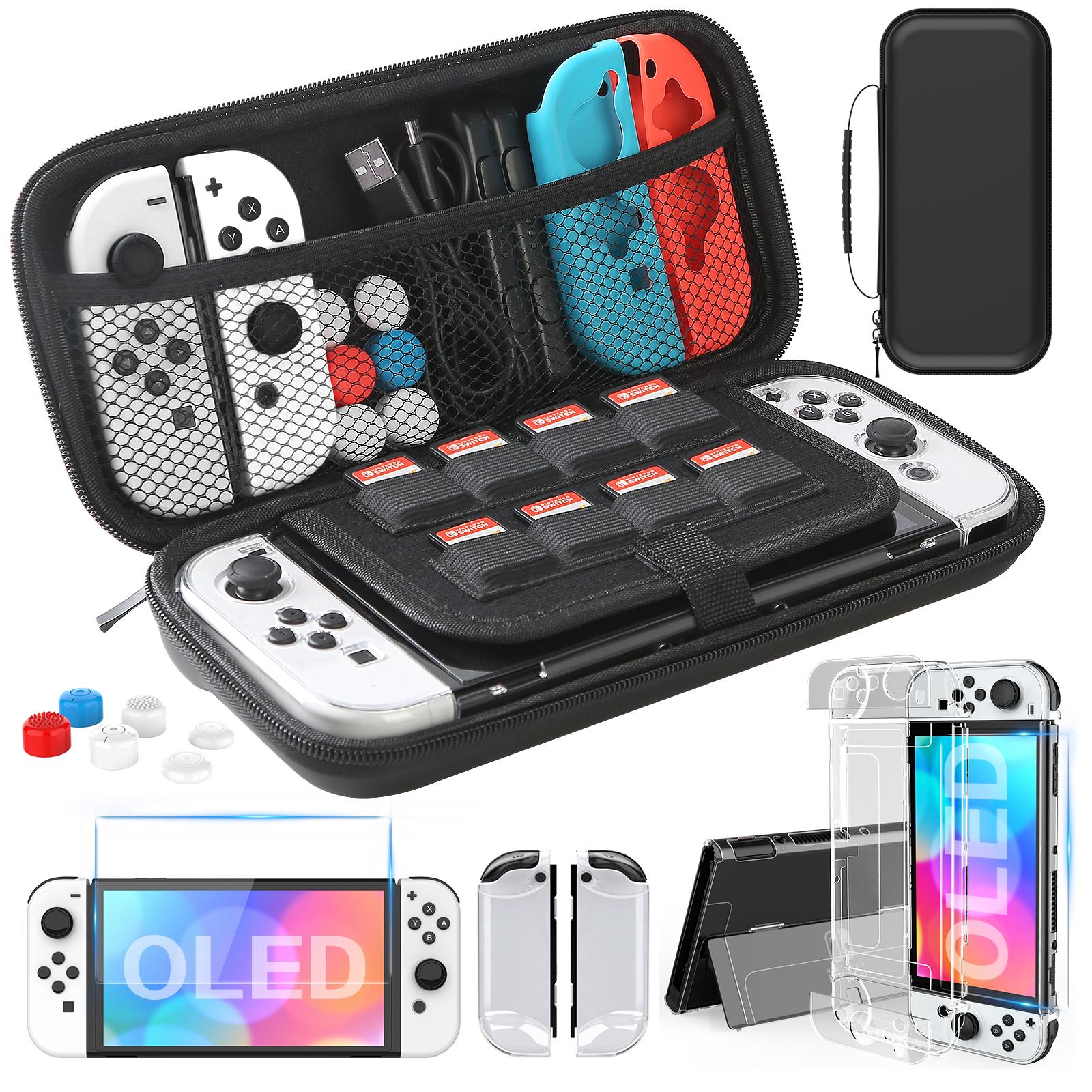Чехол для переноски модели Switch OLED, набор аксессуаров 9 в 1 для модели Nintendo Switch OLED 2024 года с защитным чехлом белый
Чехол для переноски модели Switch OLED, набор аксессуаров 9 в 1 для модели Nintendo Switch OLED 2024 года с защитным чехлом белый