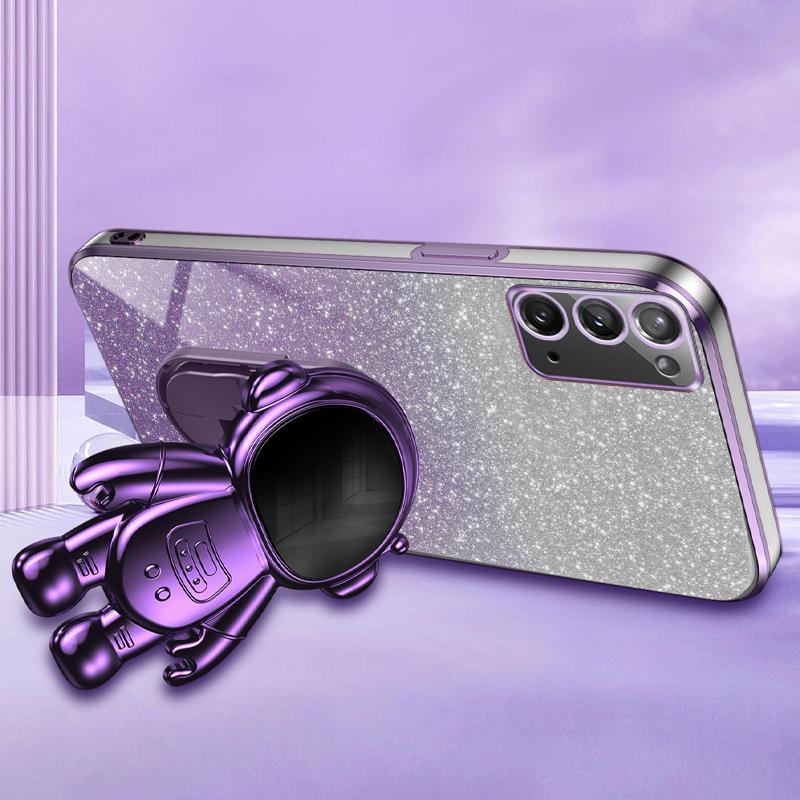 For Samsung Galaxy Note20/Note20 5G Case PC+TPU Slim-Fit Phone Cover with Astronaut Kickstand Black
For Samsung Galaxy Note20/Note20 5G Case PC+TPU Slim-Fit Phone Cover with Astronaut Kickstand Black