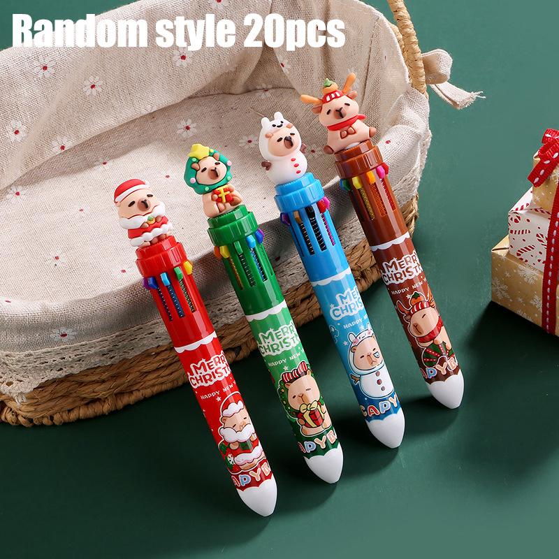 1pc Kawaii Christmas Capybara 10 Color Ballpoint Pen Cute Cartoon Santa Claus Elk Snowmen Tree Christmas Pen School Office Stationery Creative Ball Pe Random style 1PC
1pc Kawaii Christmas Capybara 10 Color Ballpoint Pen Cute Cartoon Santa Claus Elk Snowmen Tree Christmas Pen School Office Stationery Creative Ball Pe Random style 1PC
