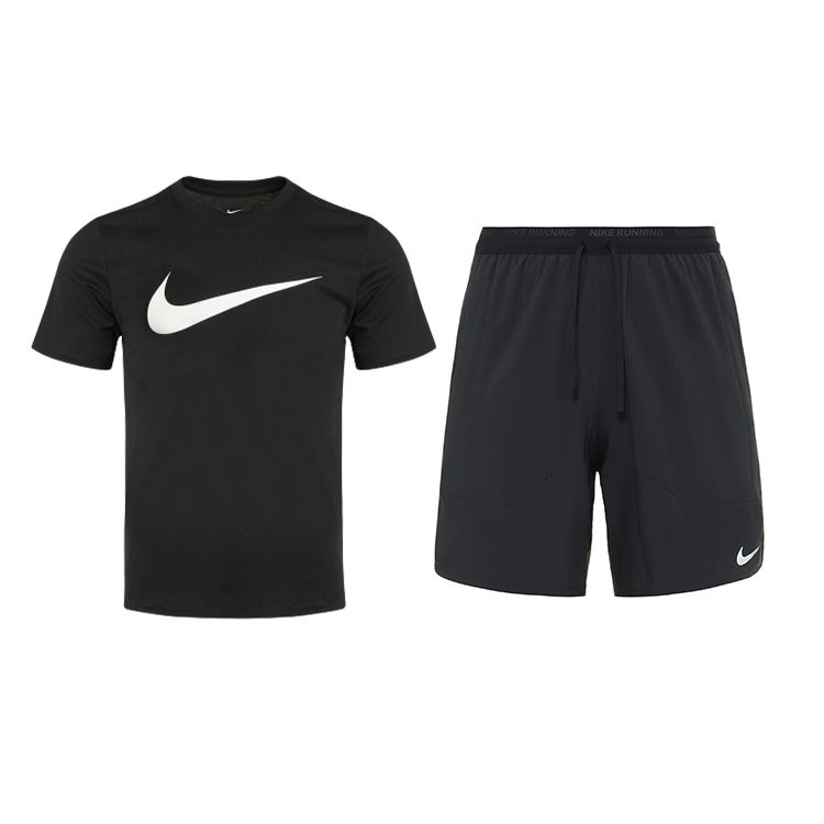 Nike Пуловер с круглым вырезом и логотипом, короткий рукав, однотонные шорты со шнурком и средней талией, повседневный спортивный комплект, мужские комплекты, черный DC5095-010+DM4742-010 XL
Nike Пуловер с круглым вырезом и логотипом, короткий рукав, однотонные шорты со шнурком и средней талией, повседневный спортивный комплект, мужские комплекты, черный DC5095-010+DM4742-010 XL