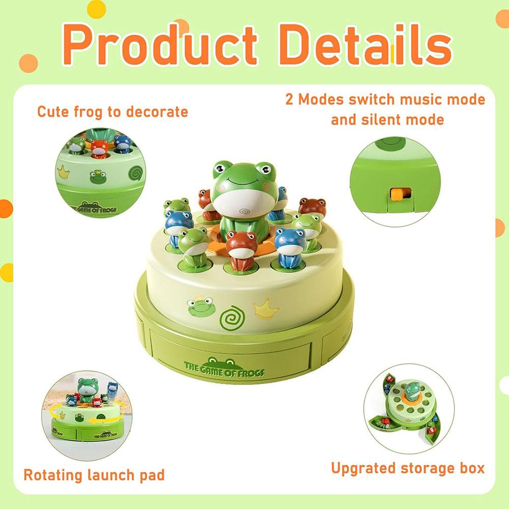 New Frog Game Bounce and Catch Toys Musical Rotate Frog Pop Up Board Game For Kids
New Frog Game Bounce and Catch Toys Musical Rotate Frog Pop Up Board Game For Kids