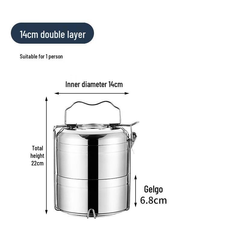 Stainless Steel Portable Insulated Lunch Box
Stainless Steel Portable Insulated Lunch Box